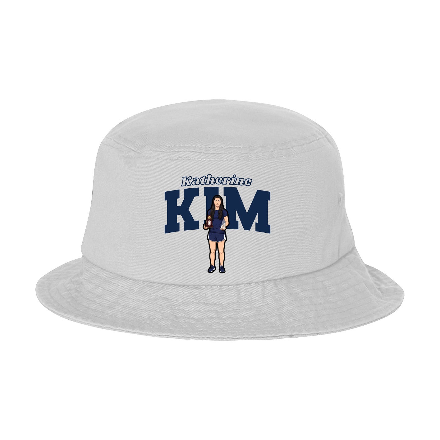Bucket Cap — Name Arch in White