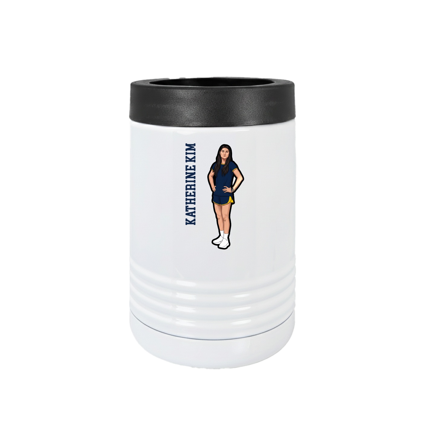 Beverage Holder — Name Vertical in White