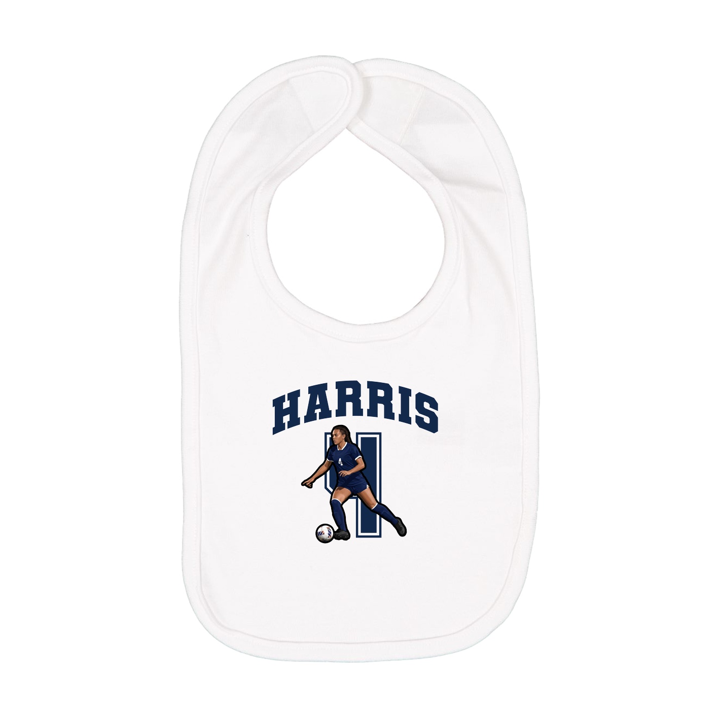 Infant Bib — Number in White