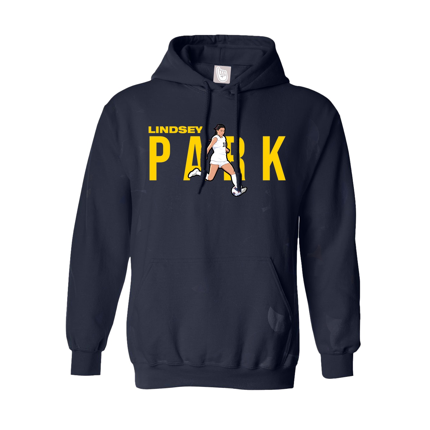 Hoodie — Player Name in Navy