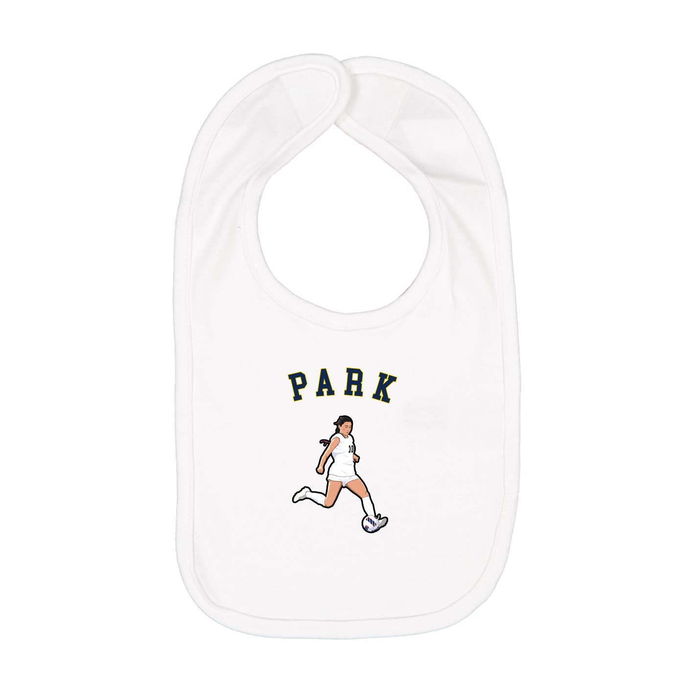 Infant Bib — Shirsey Arch in White