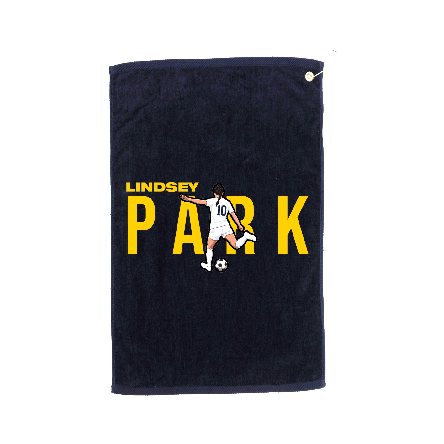 Golf Towel — Player Name in Navy