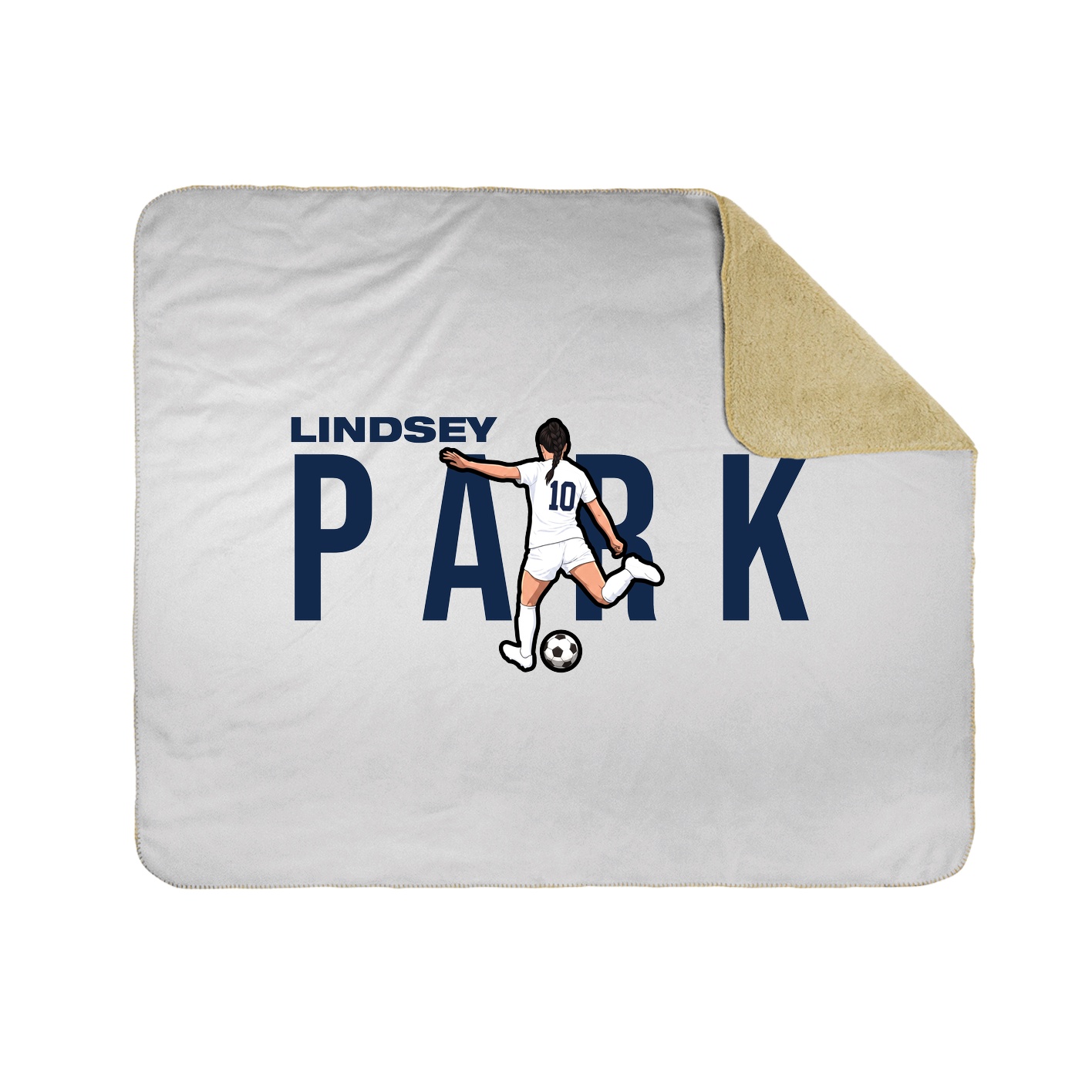 Throw Blanket — Player Name in White