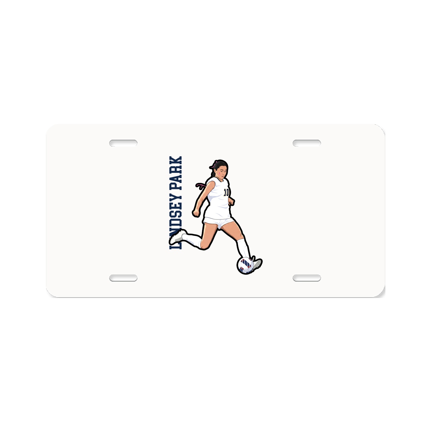 License Plate — Name Vertical in Classic