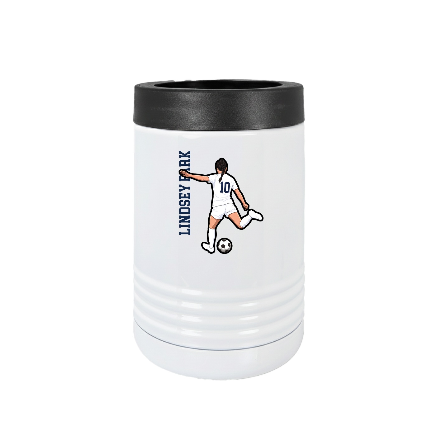 Beverage Holder — Name Vertical in White