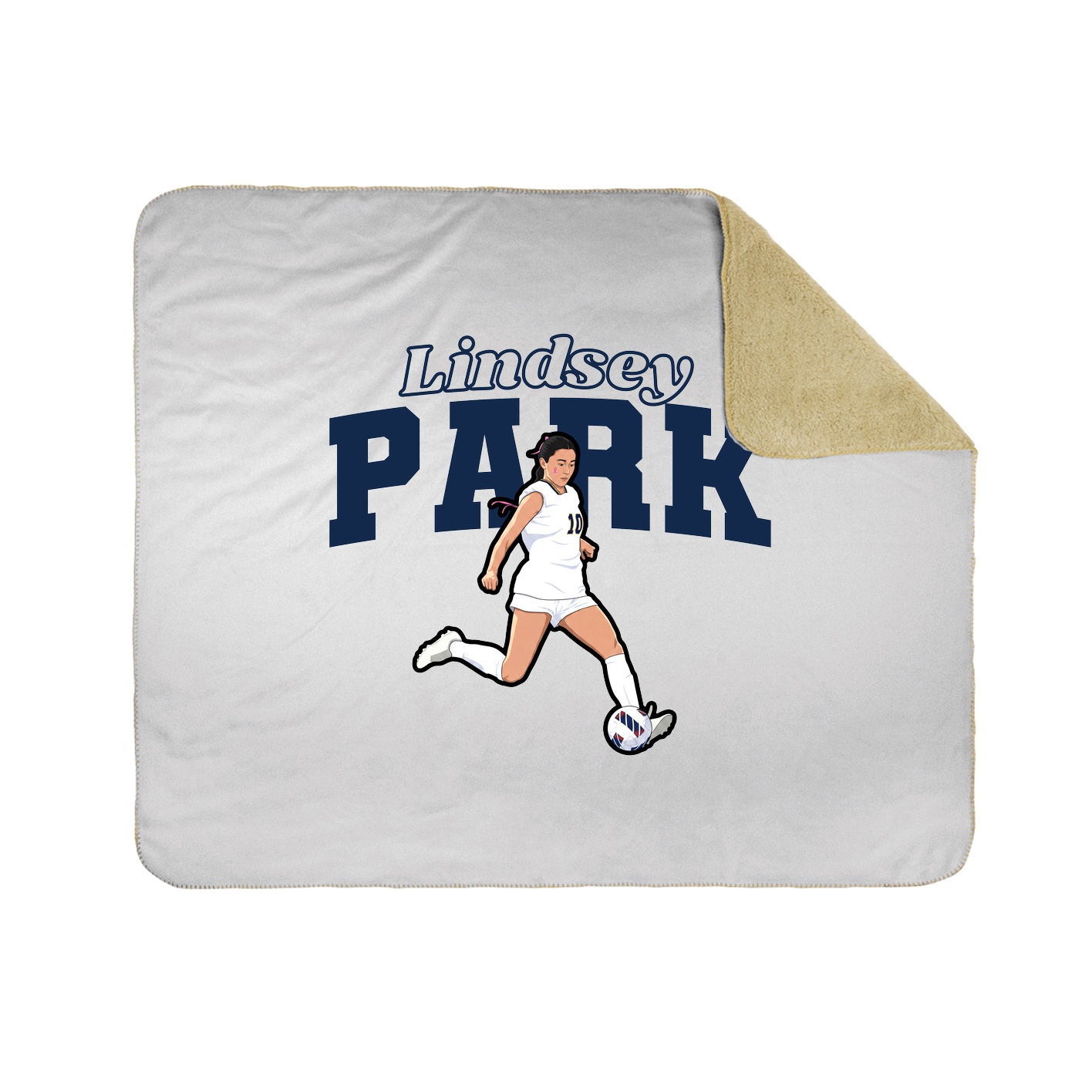 Throw Blanket — Name Arch in White