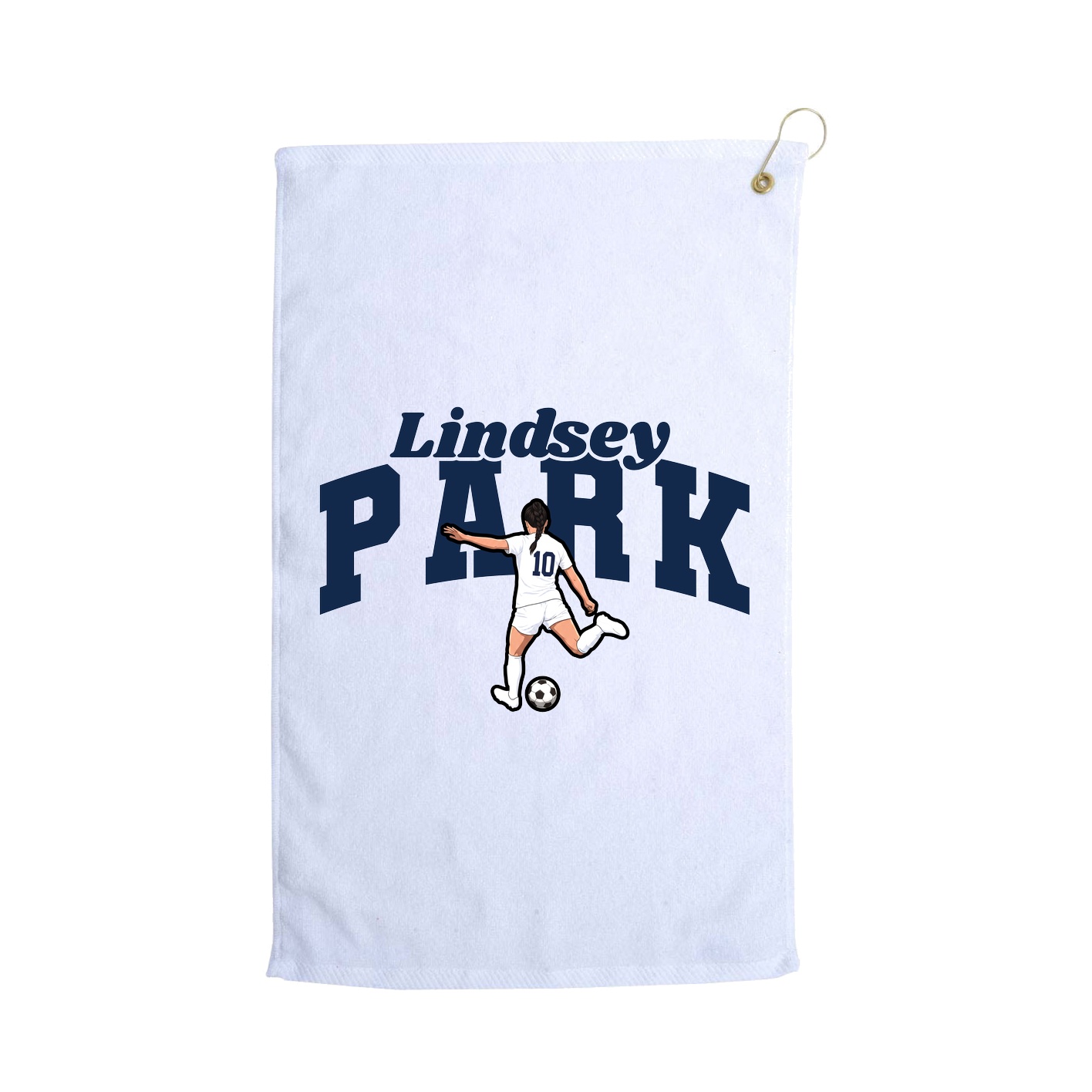 Golf Towel — Signature Arch in White