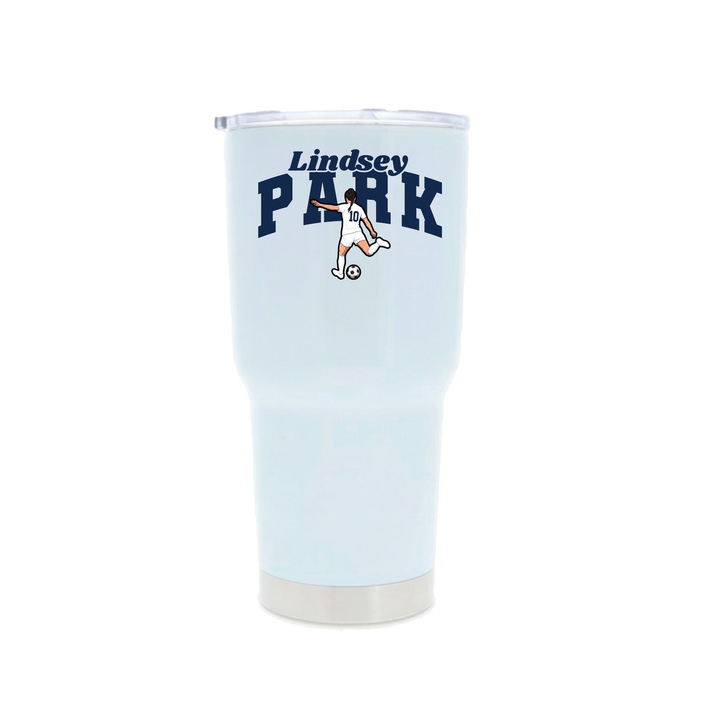 30oz Stainless Steel Tumbler — Signature Arch in White