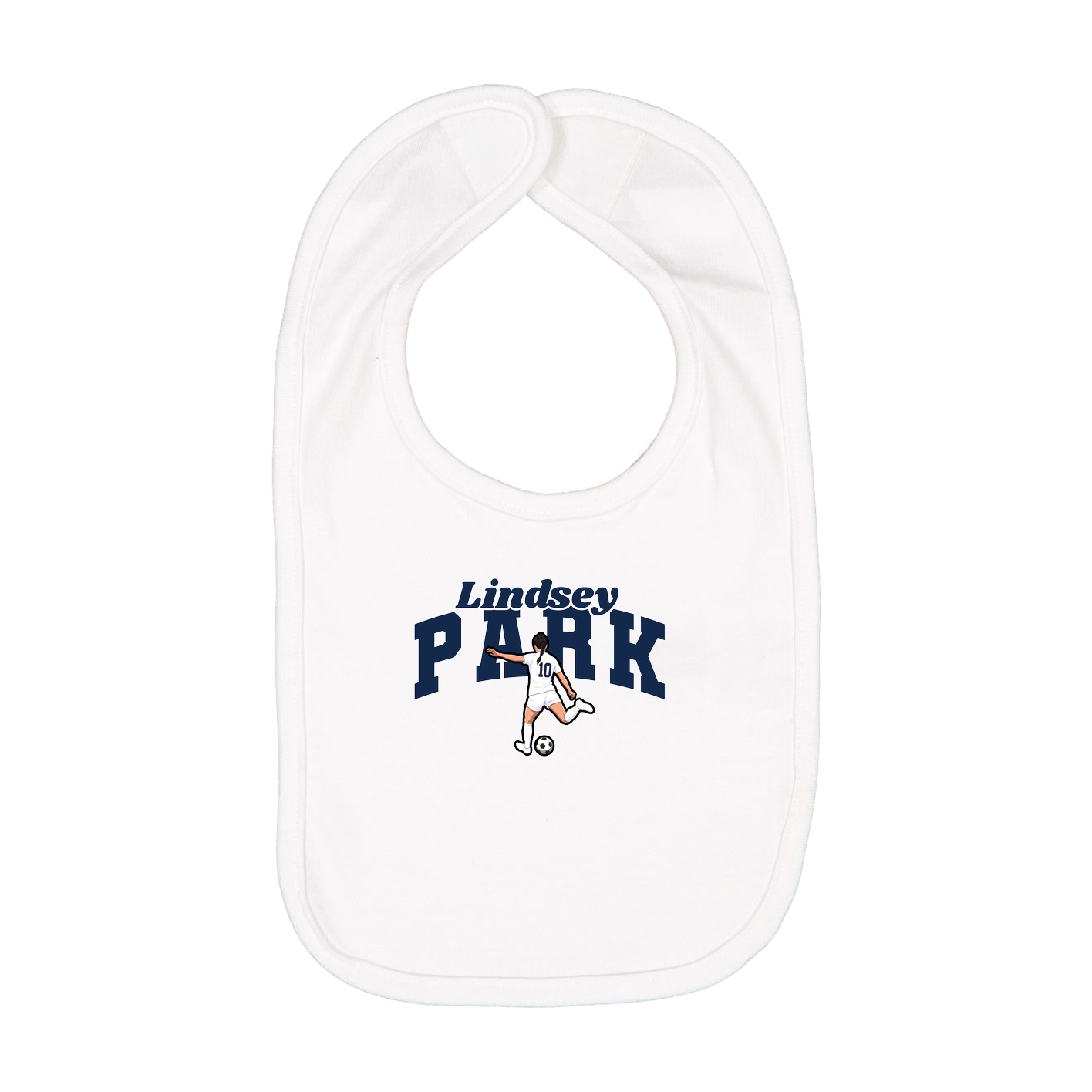 Infant Bib — Signature Arch in White
