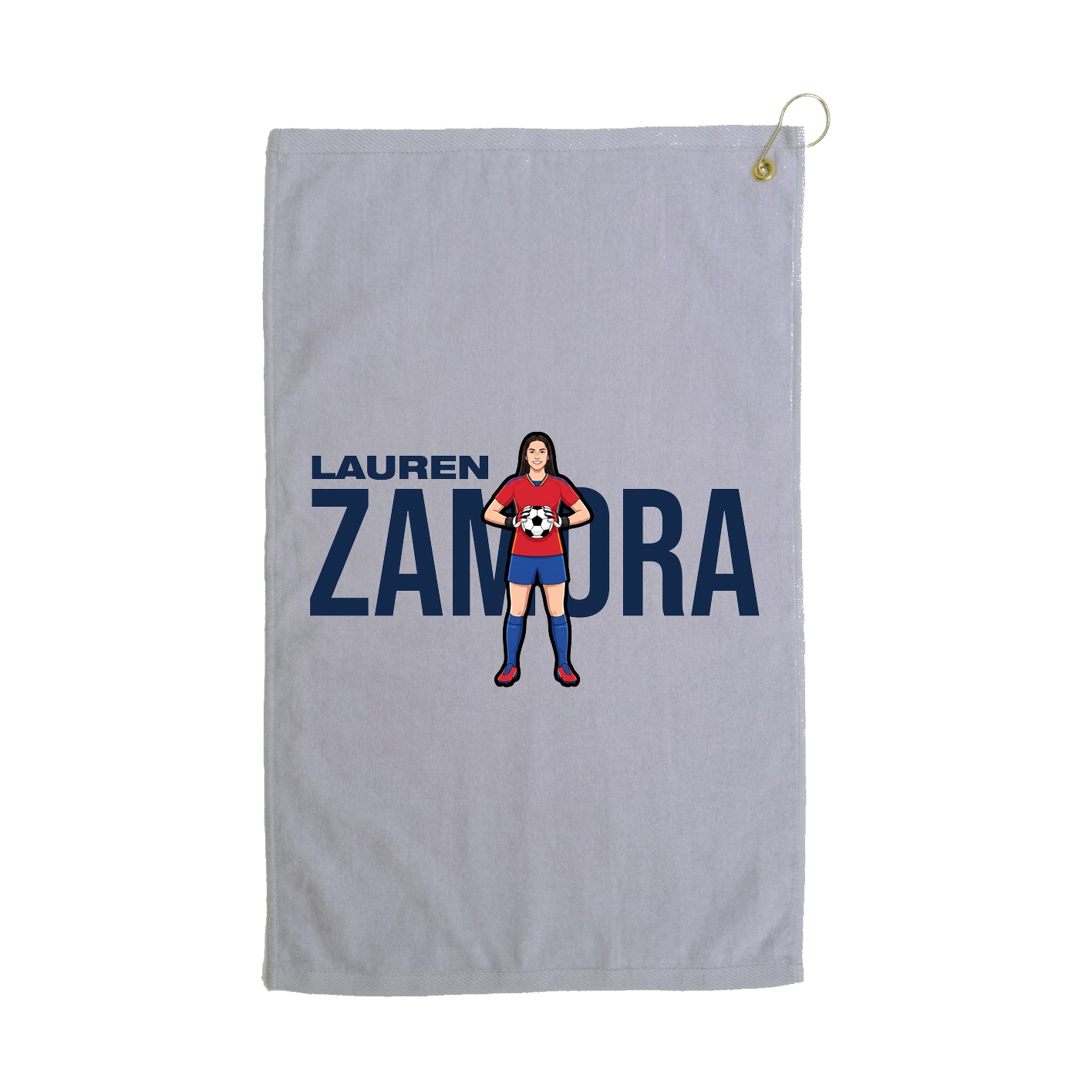 Golf Towel — Player Name in Grey