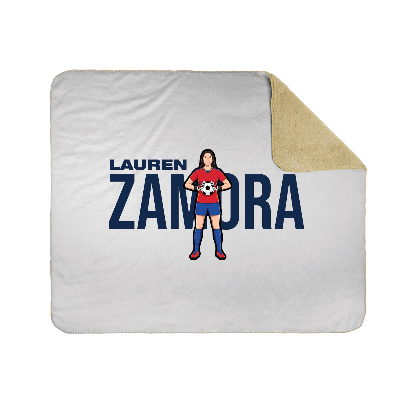 Throw Blanket — Player Name in White