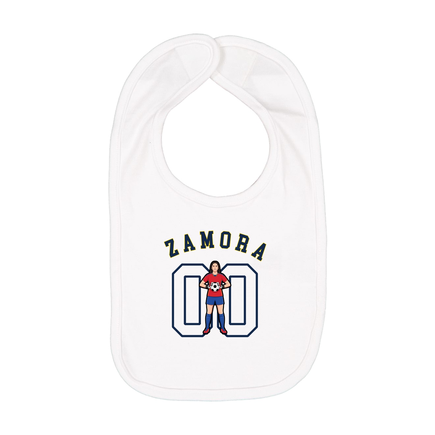 Infant Bib — Shirsey Arch in White