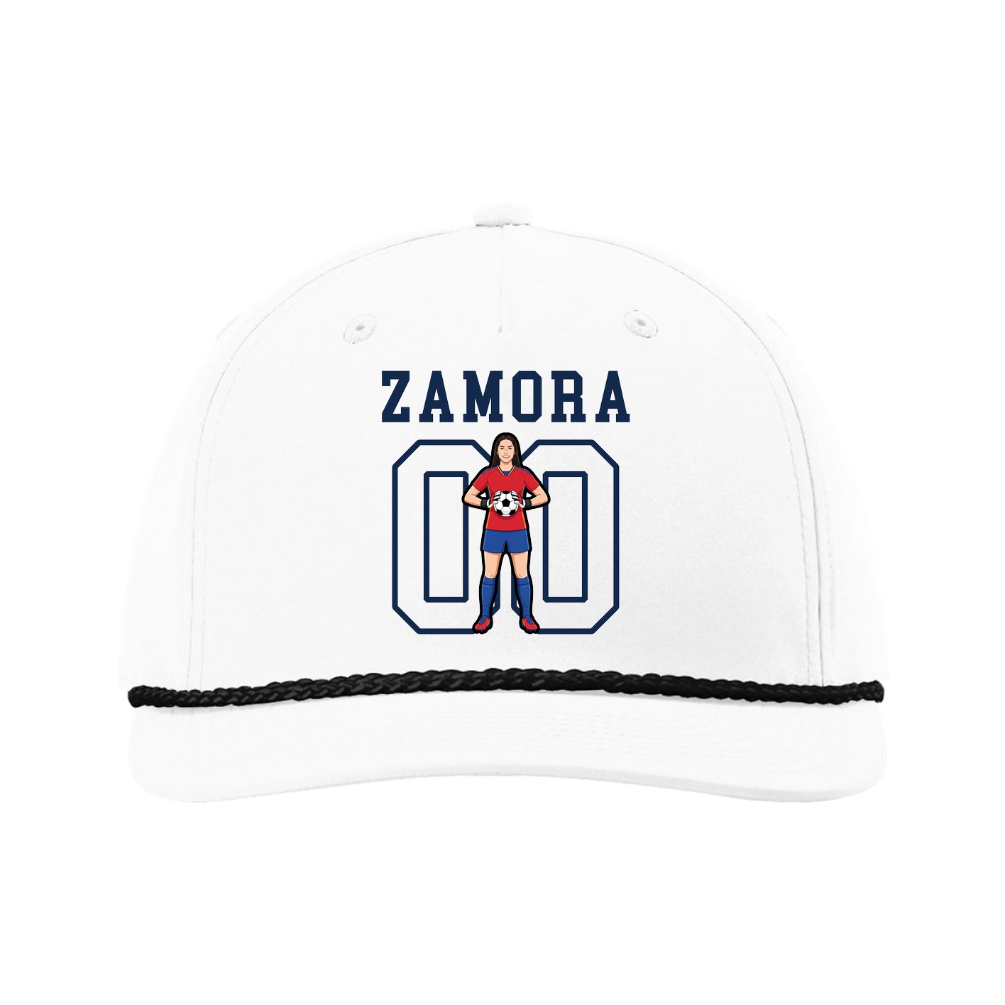 Five-Panel Classic Rope Cap — Shirsey in White