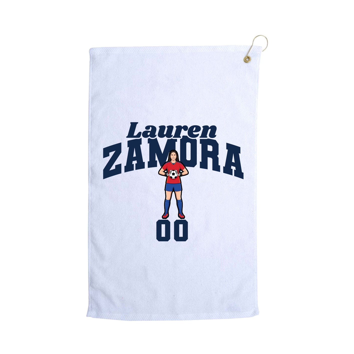 Golf Towel — Signature Arch in White