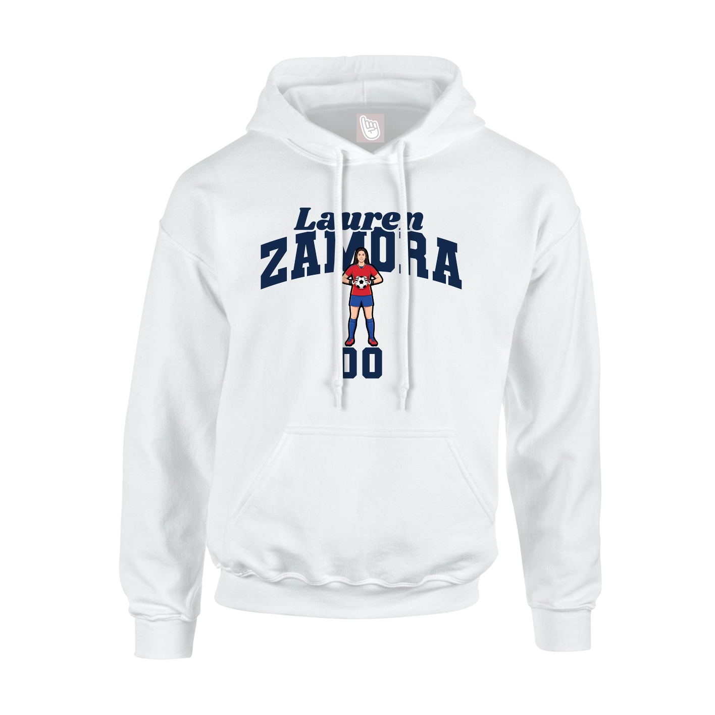 Hoodie — Signature Arch in White