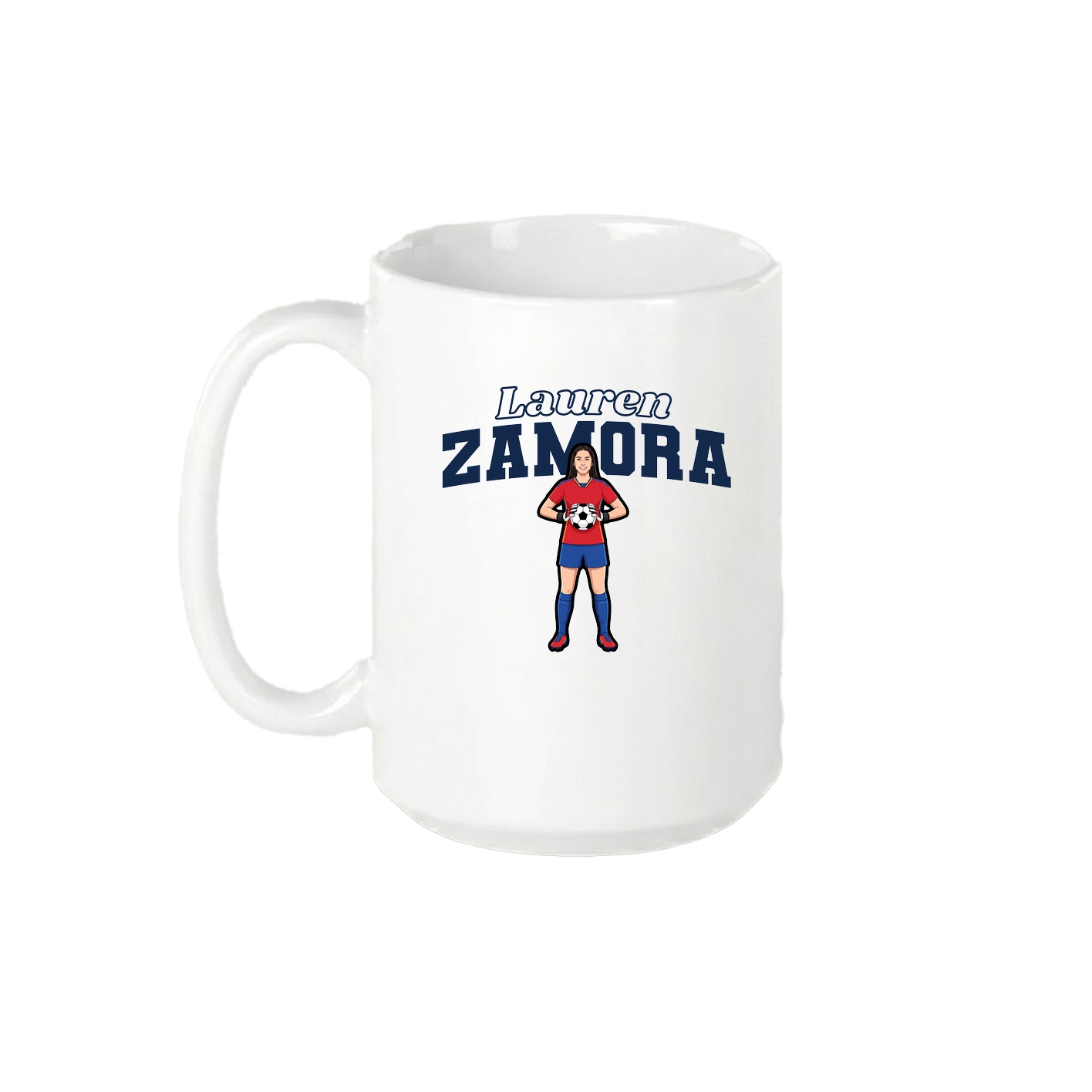 15oz Coffee Mug — Name Arch in White