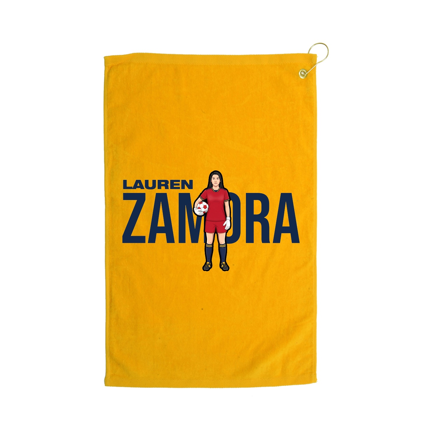 Golf Towel — Player Name in Gold