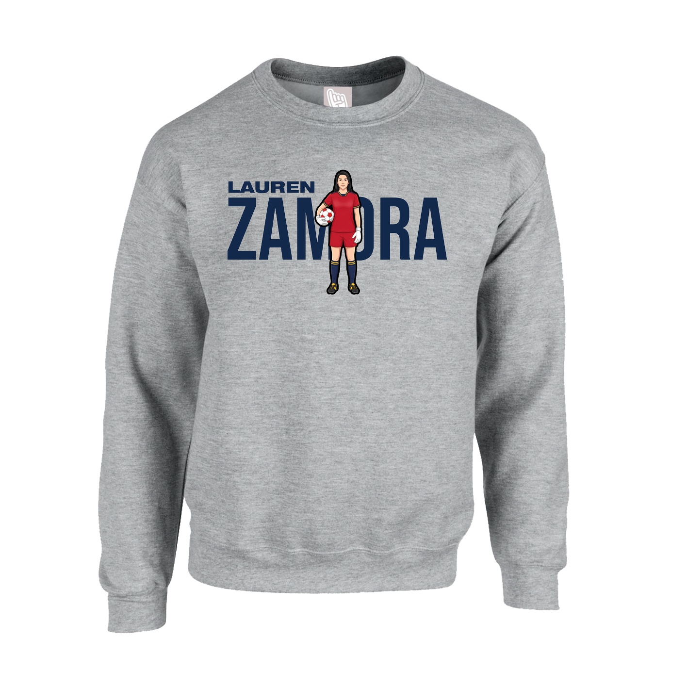 Fleece Crew — Player Name in Grey