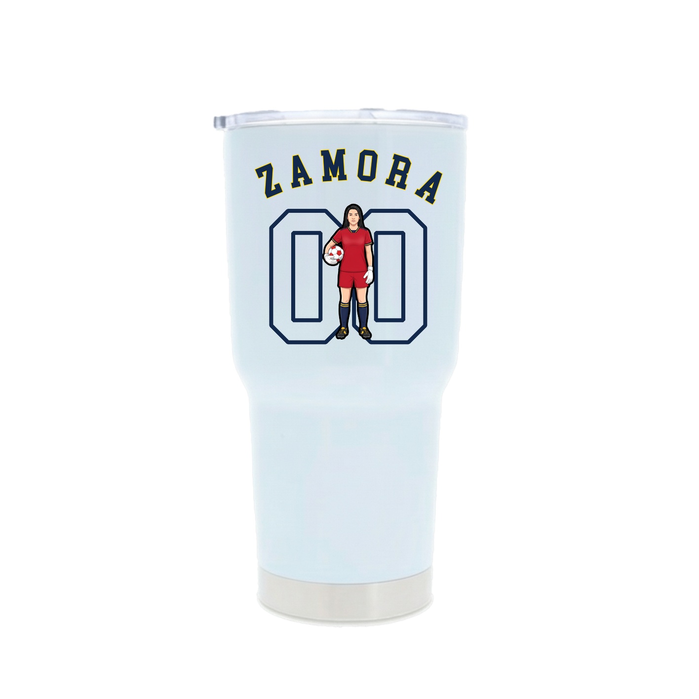 30oz Stainless Steel Tumbler — Shirsey Arch in White