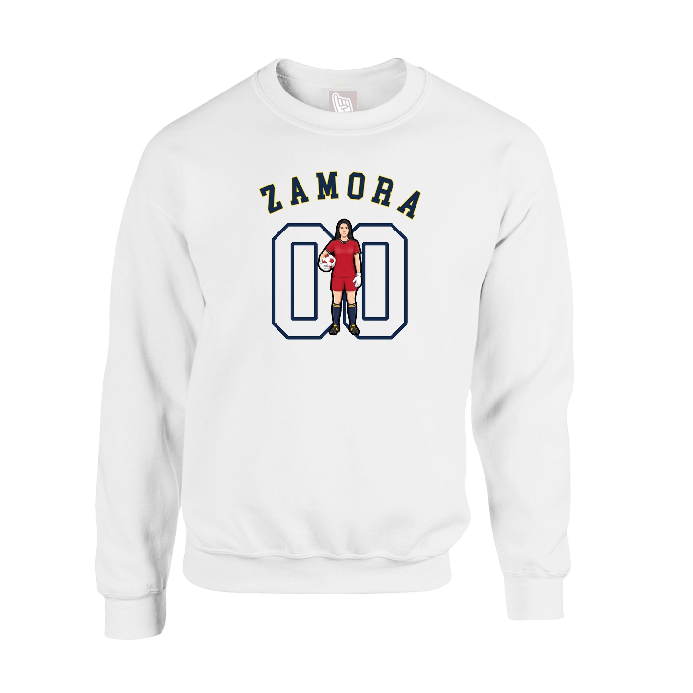 Fleece Crew — Shirsey Arch in White