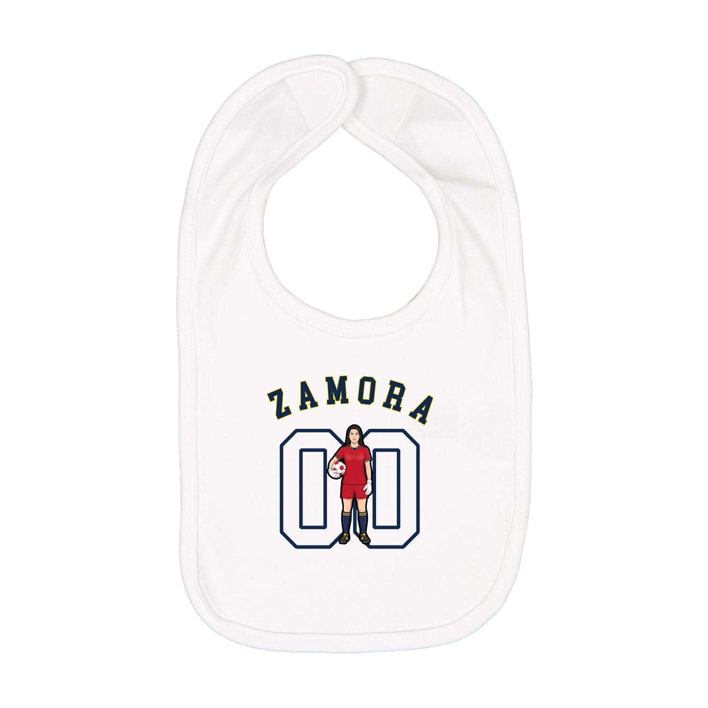 Infant Bib — Shirsey Arch in White