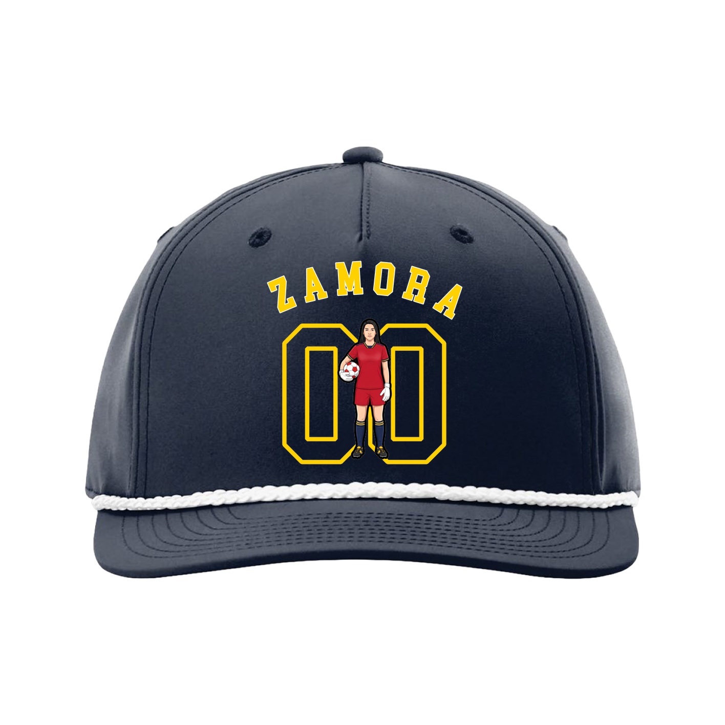 Five-Panel Classic Rope Cap — Shirsey Arch in Navy
