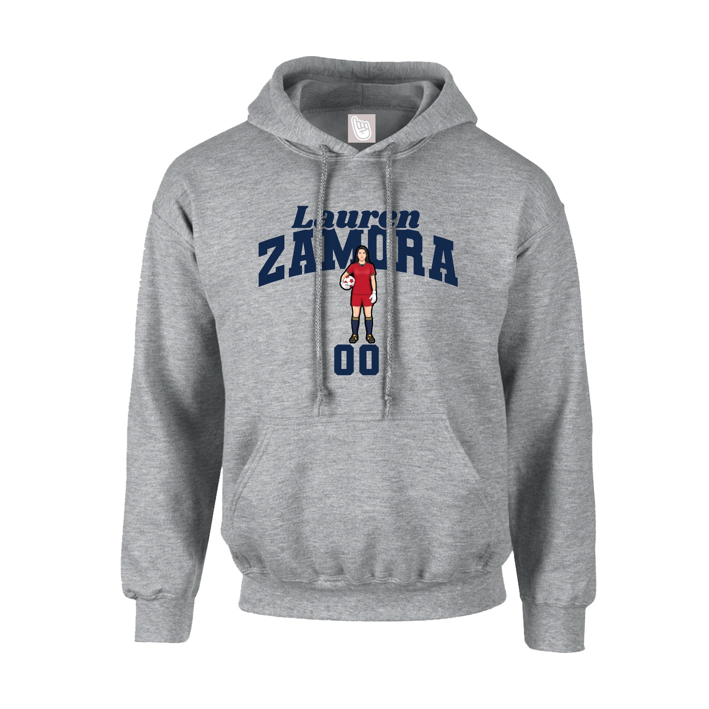 Youth Hoodie — Signature Arch in Grey