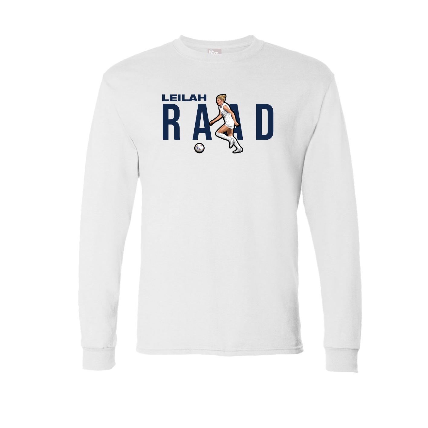 Long Sleeve Tee — Player Name in White