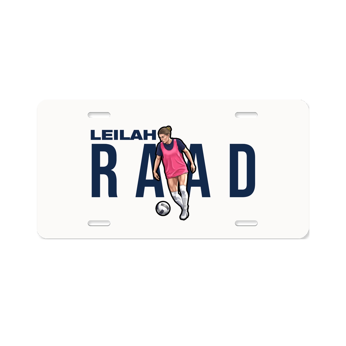License Plate — Player Name in Classic
