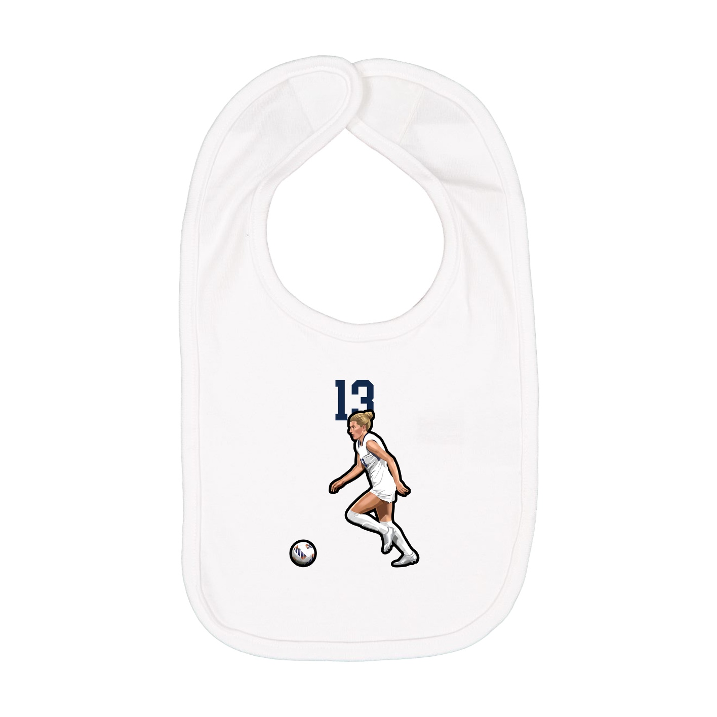 Infant Bib — Number Top in White