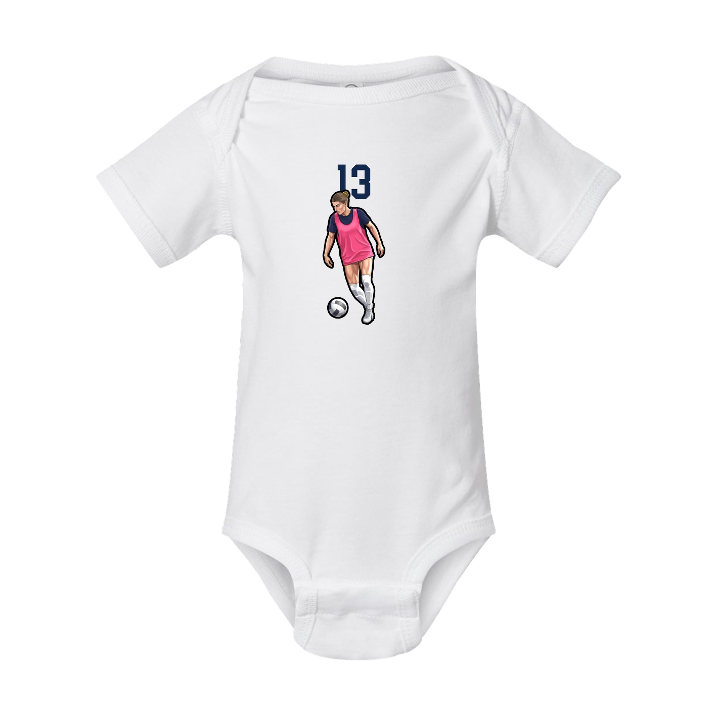 Baby Onesie — Number Top in White