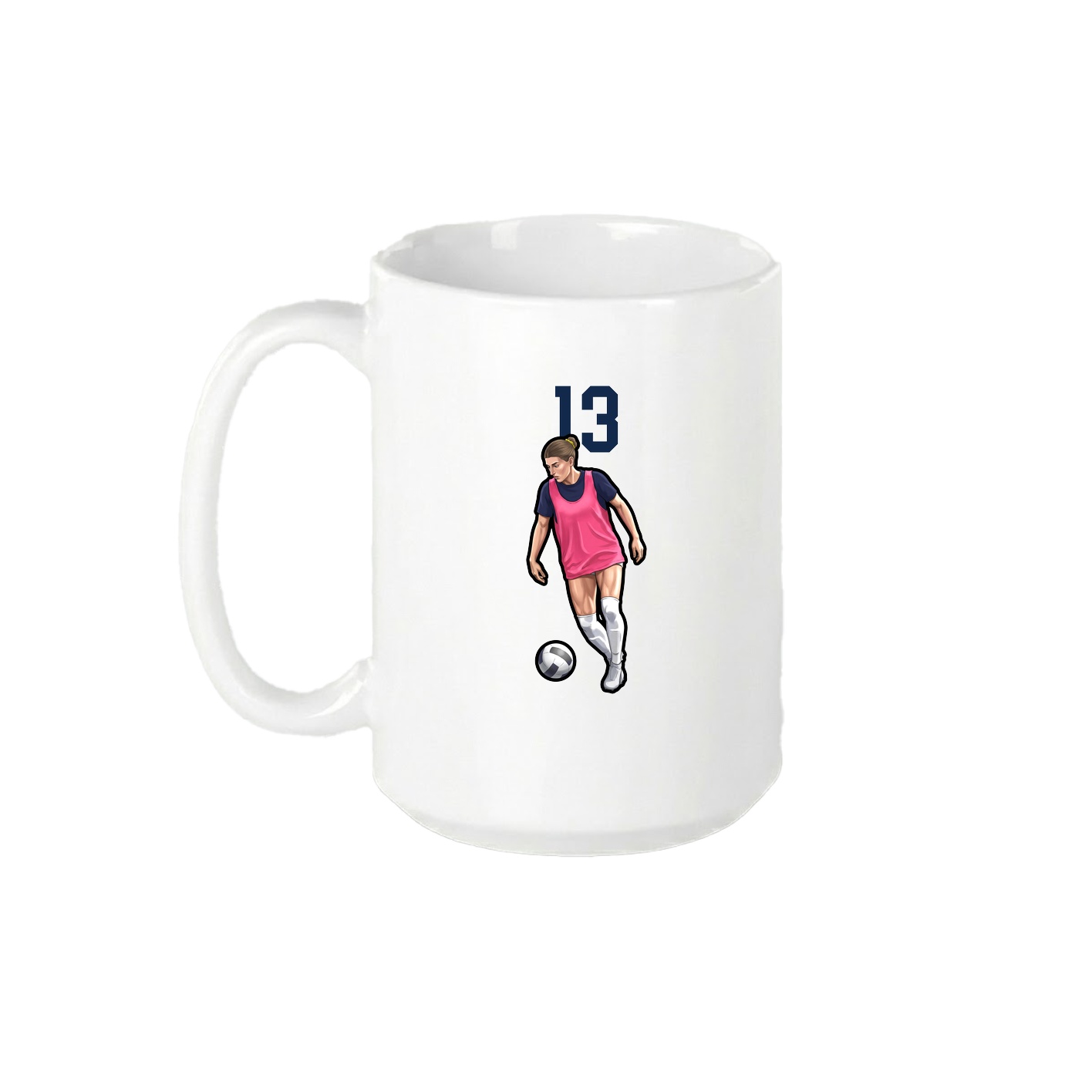 15oz Coffee Mug — Number Top in White