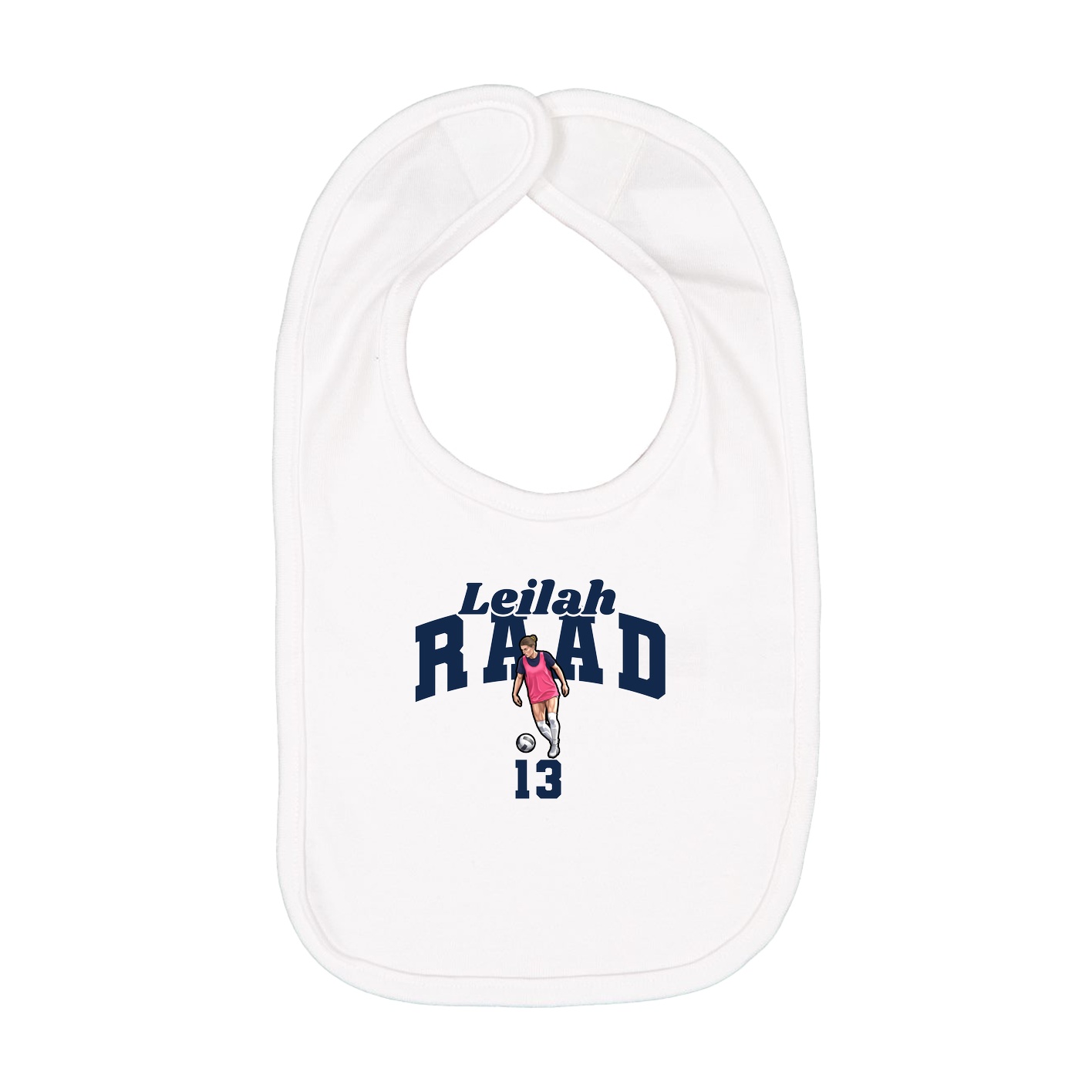 Infant Bib — Signature Arch in White