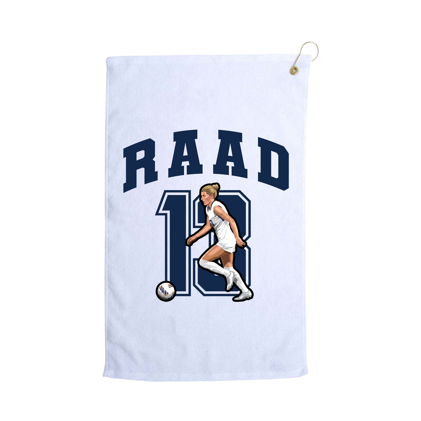 Golf Towel — Number in White