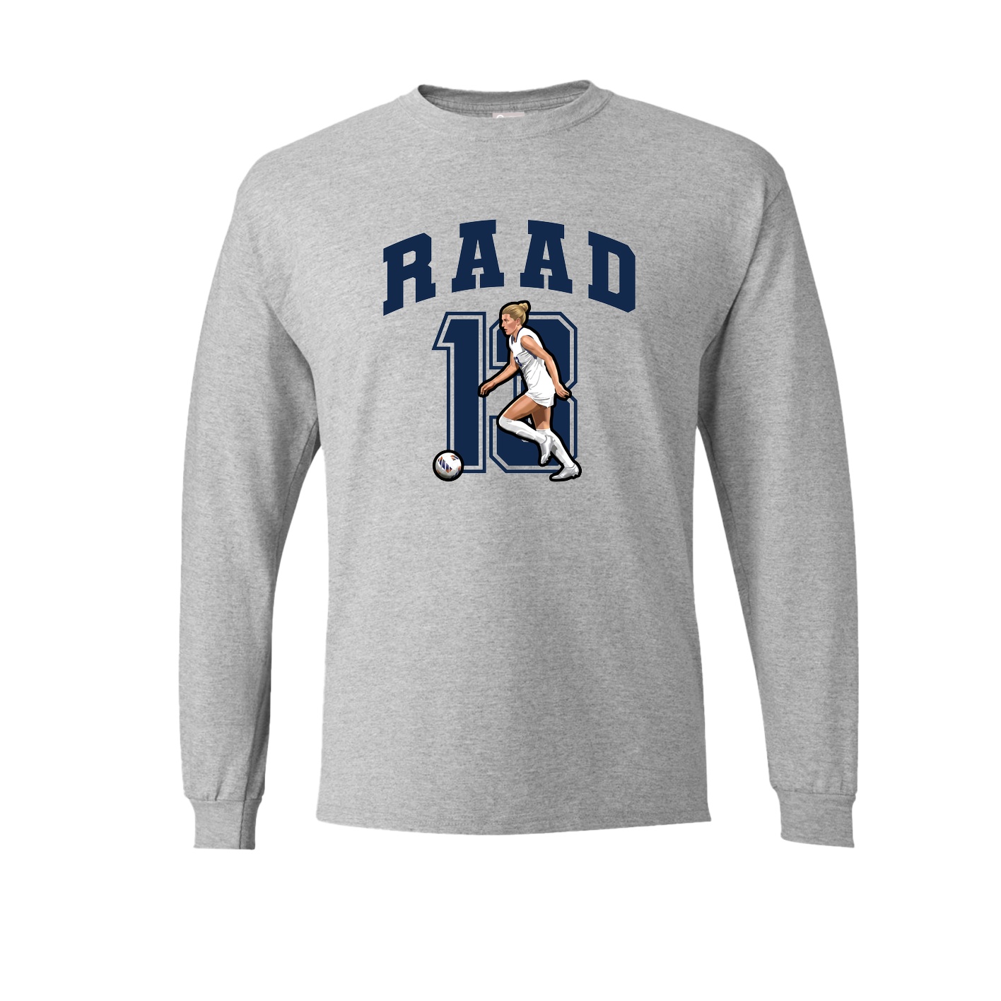 Long Sleeve Tee — Number in Grey