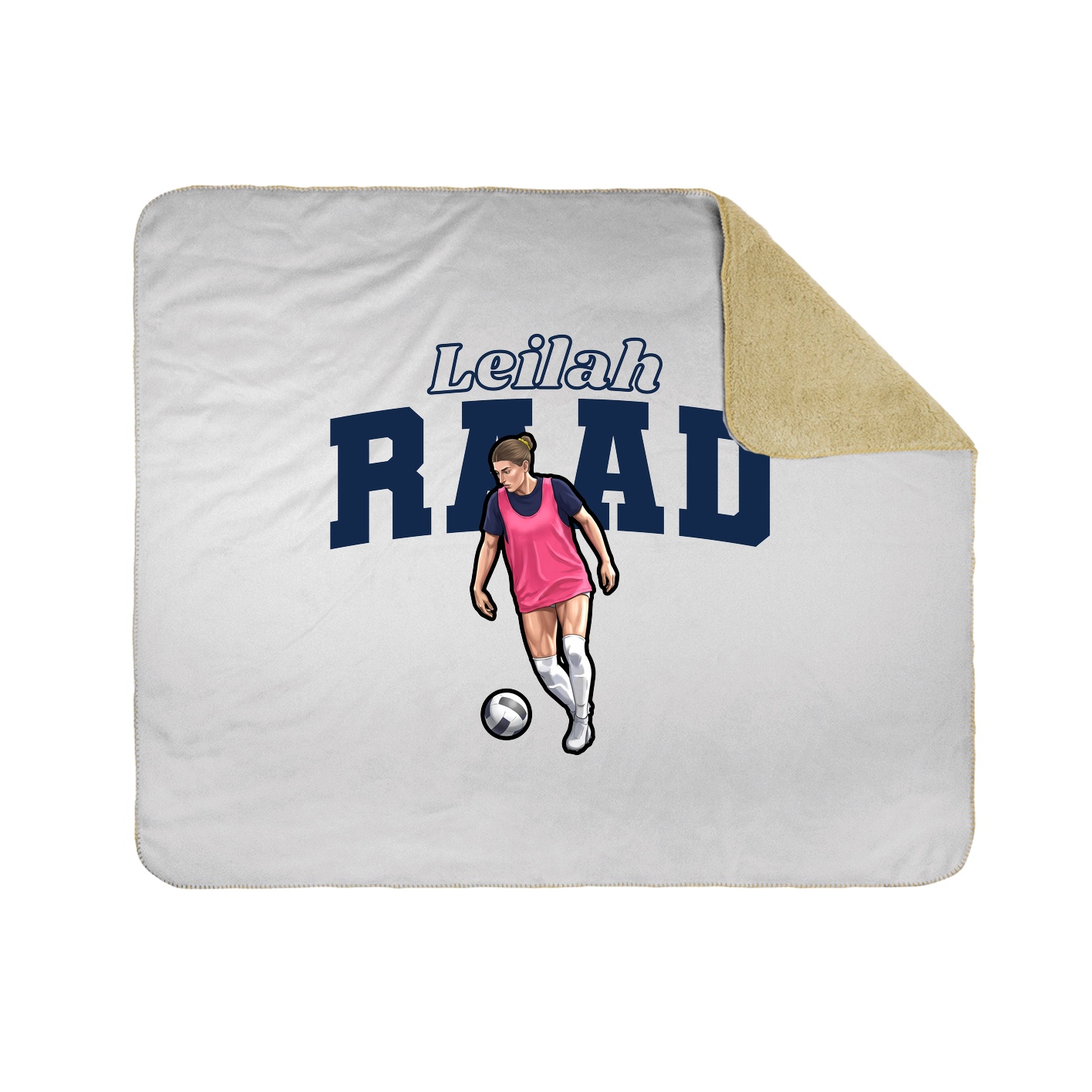 Throw Blanket — Name Arch in White