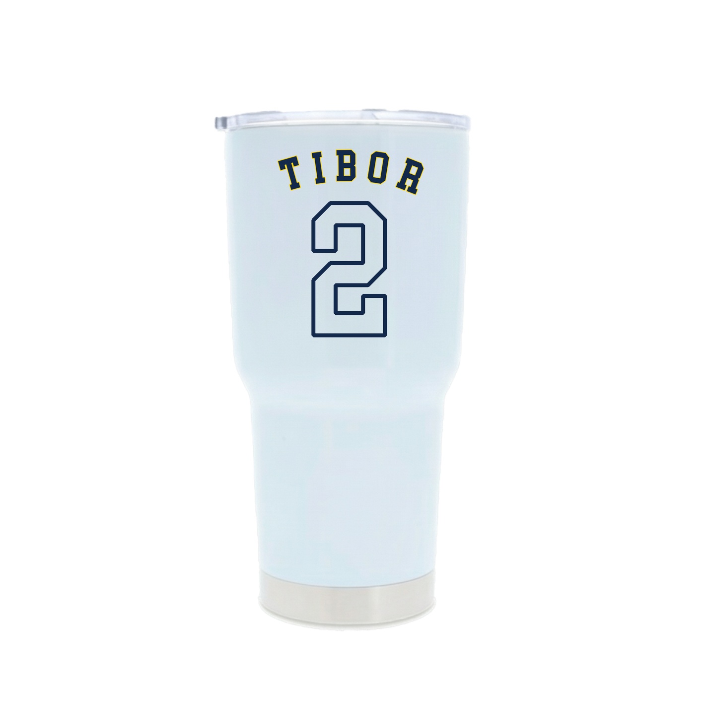 30oz Stainless Steel Tumbler — Shirsey Arch in White