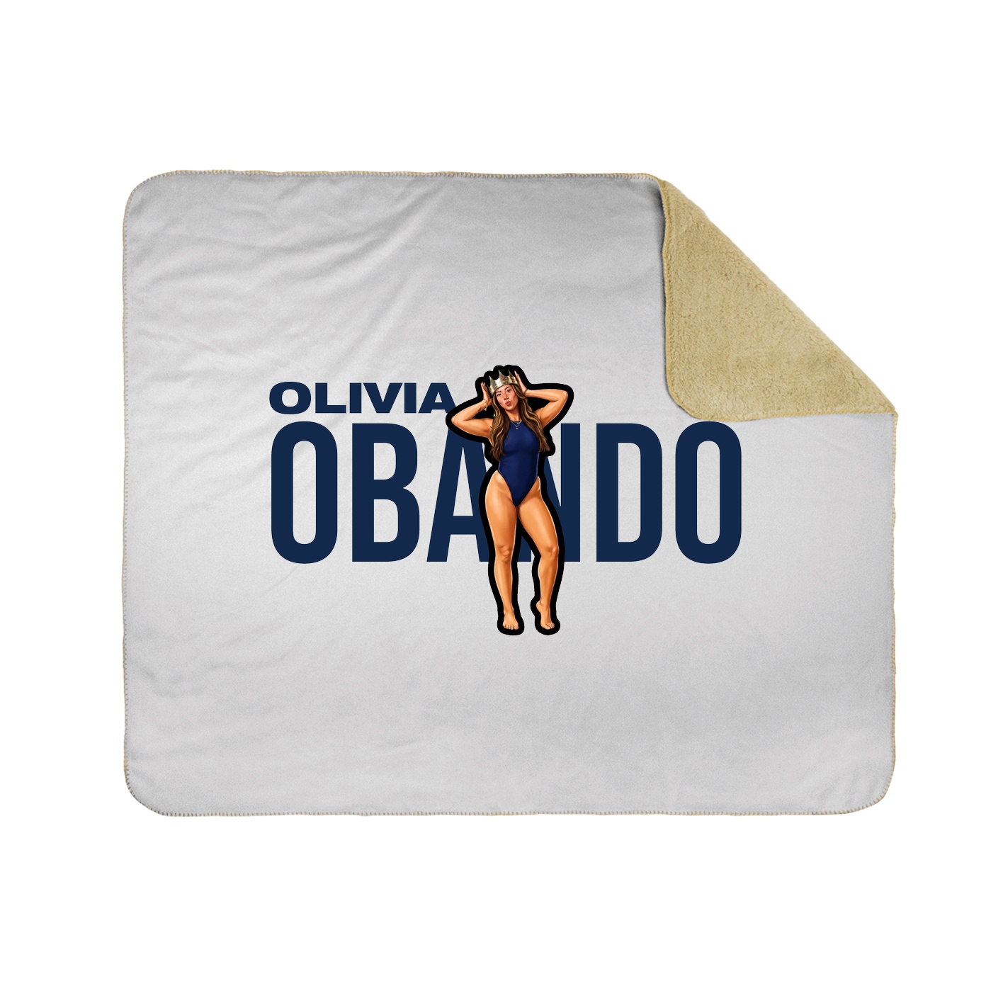 Throw Blanket — Player Name in White
