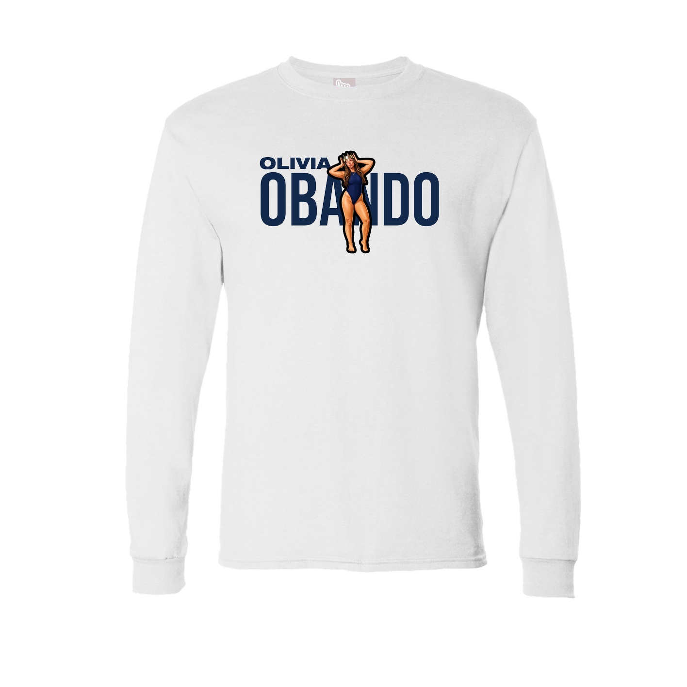 Long Sleeve Tee — Player Name in White