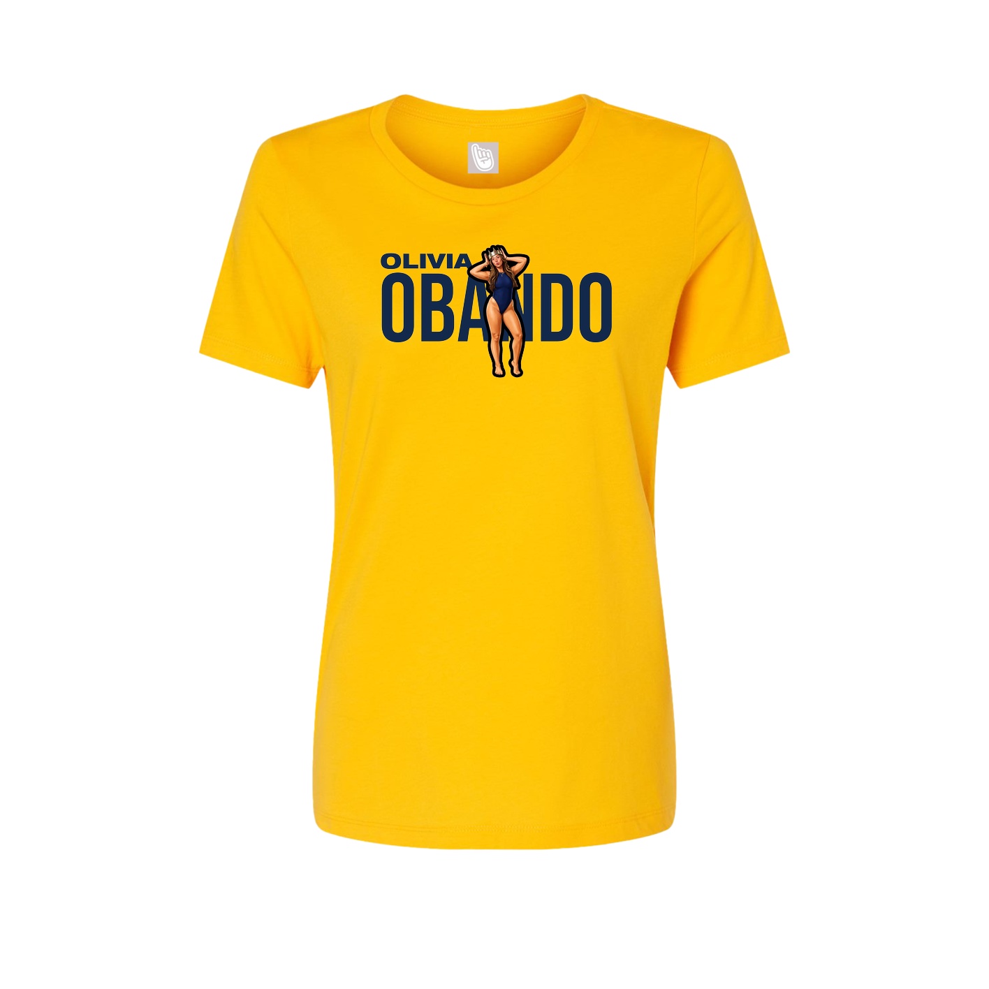 Fitted Women's Tee — Player Name in Gold