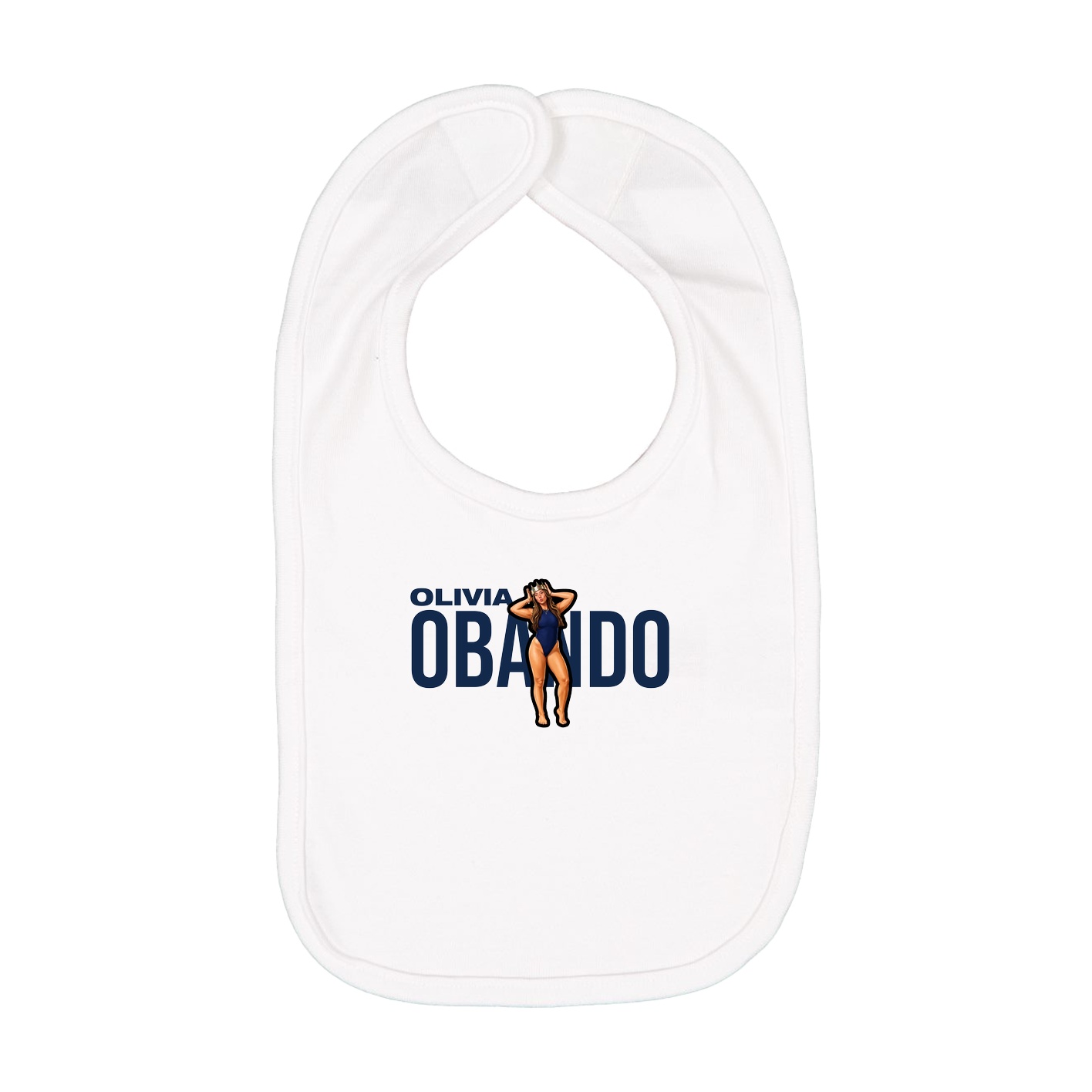 Infant Bib — Player Name in White