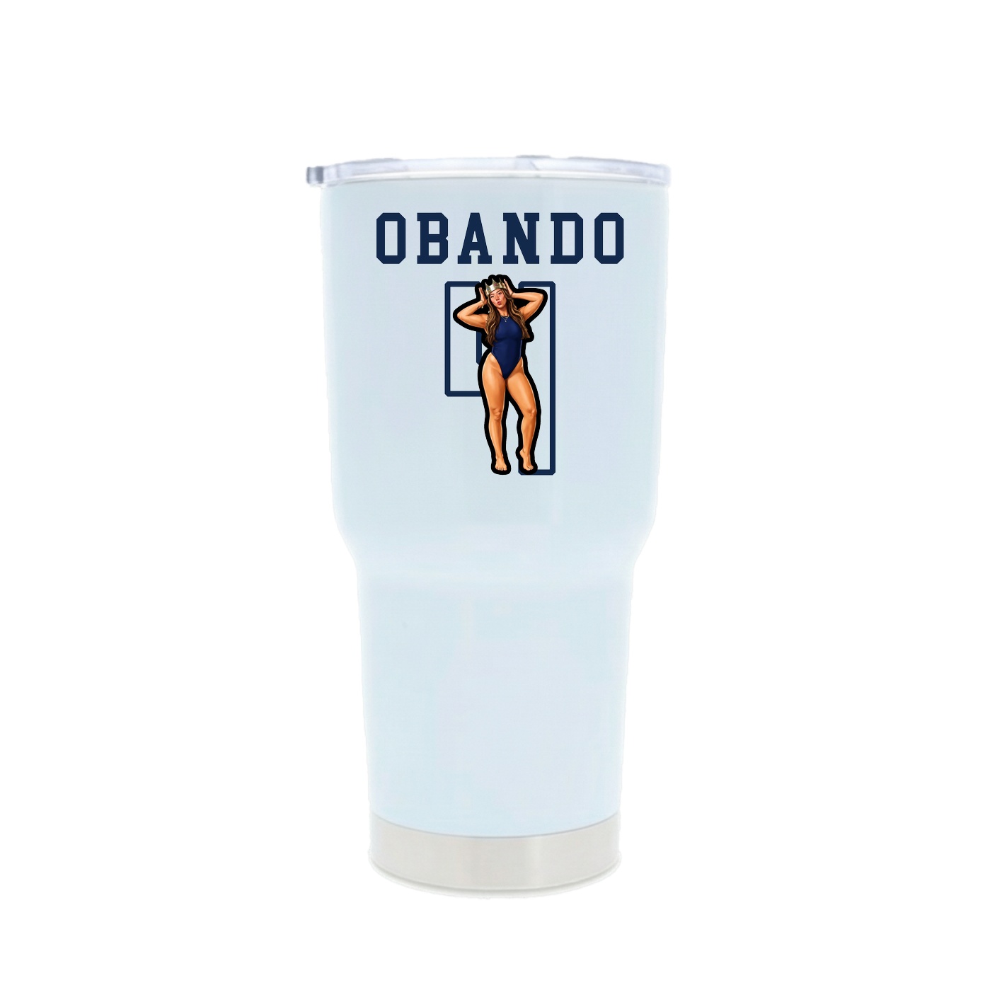 30oz Stainless Steel Tumbler — Shirsey in White