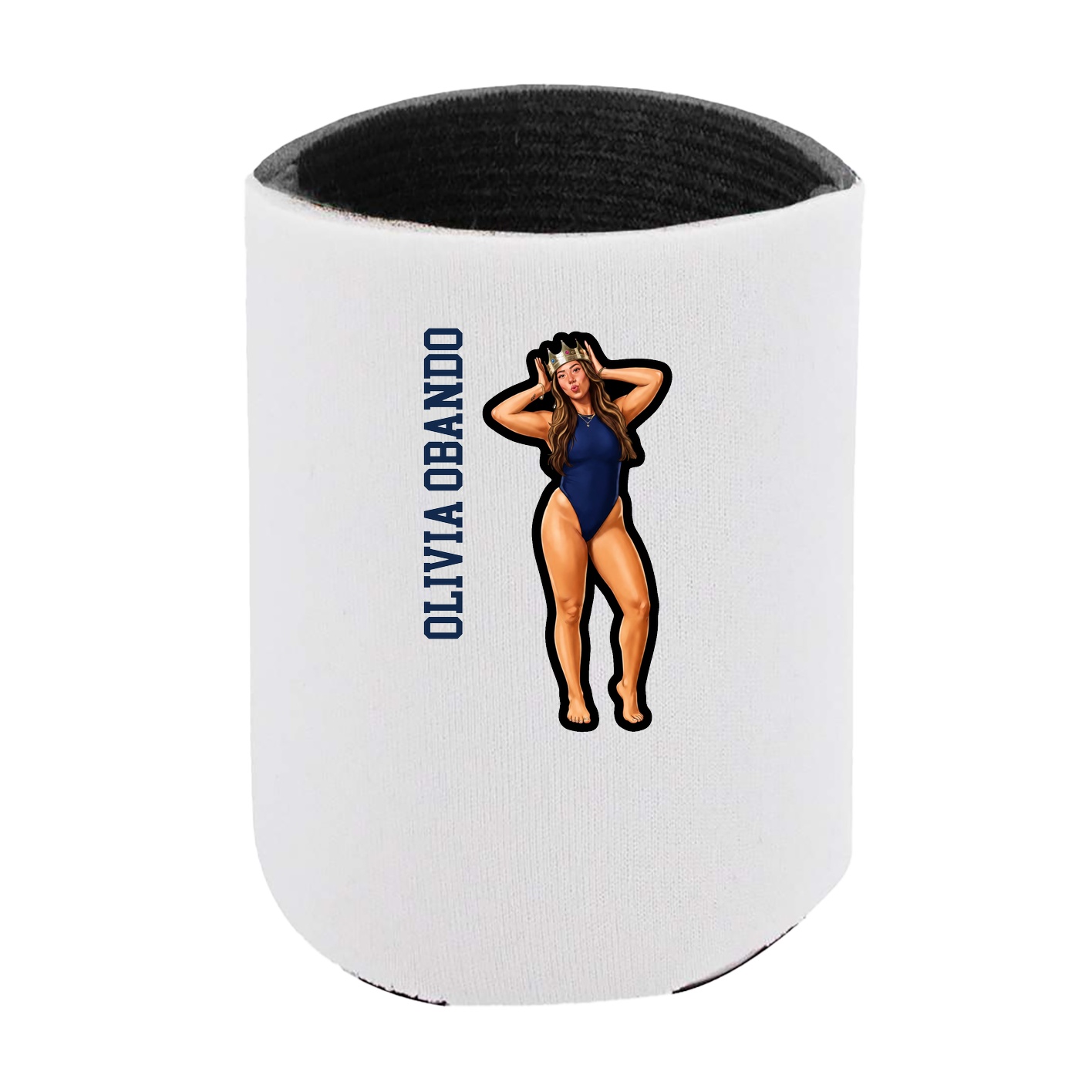 Can Holder — Name Vertical in White
