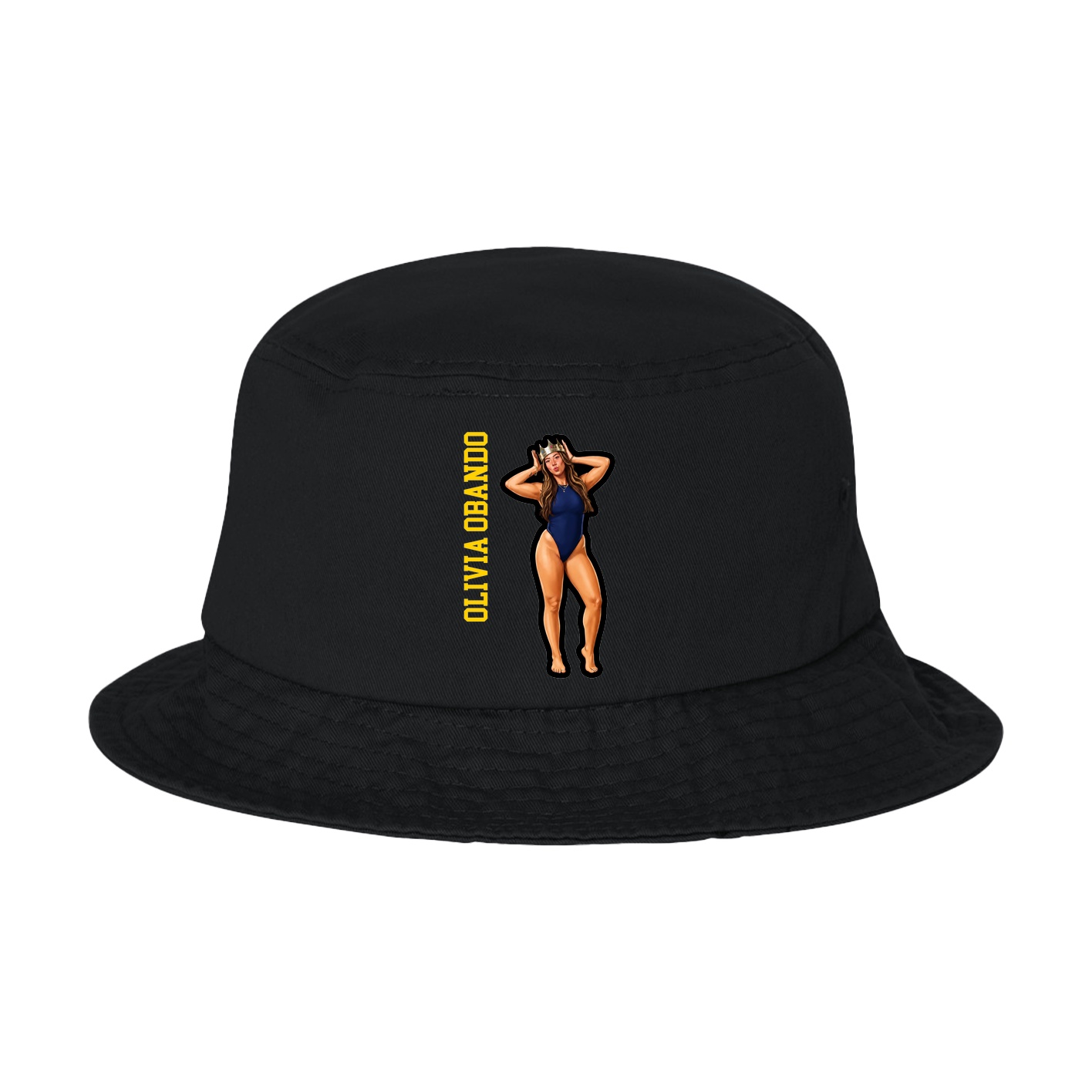 Bucket Cap — Name Vertical in Black