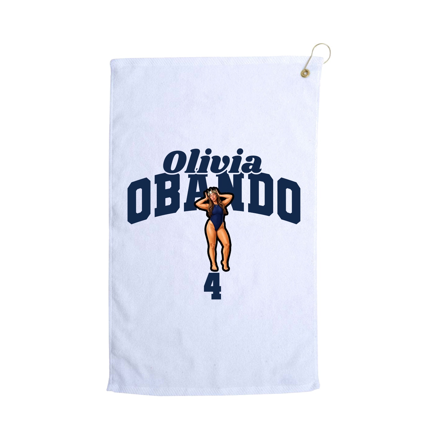 Golf Towel — Signature Arch in White