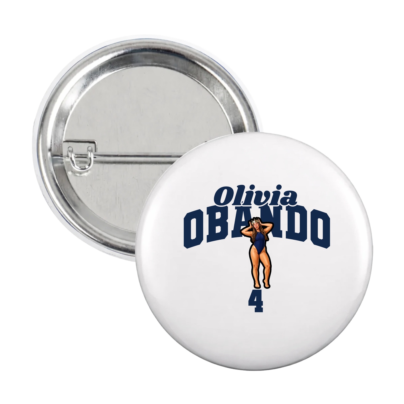 Game Day Button — Signature Arch in White