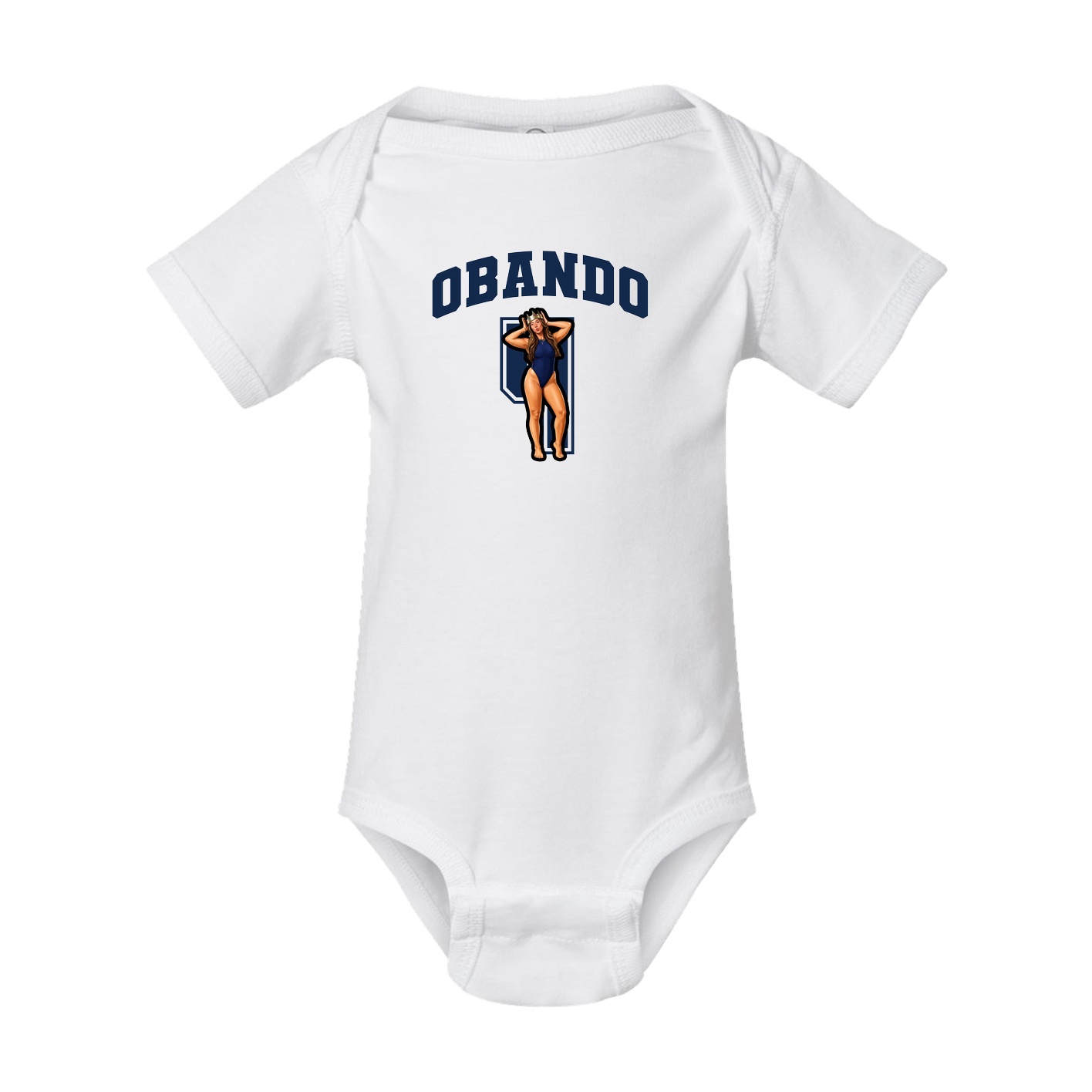 Baby Onesie — Number in White