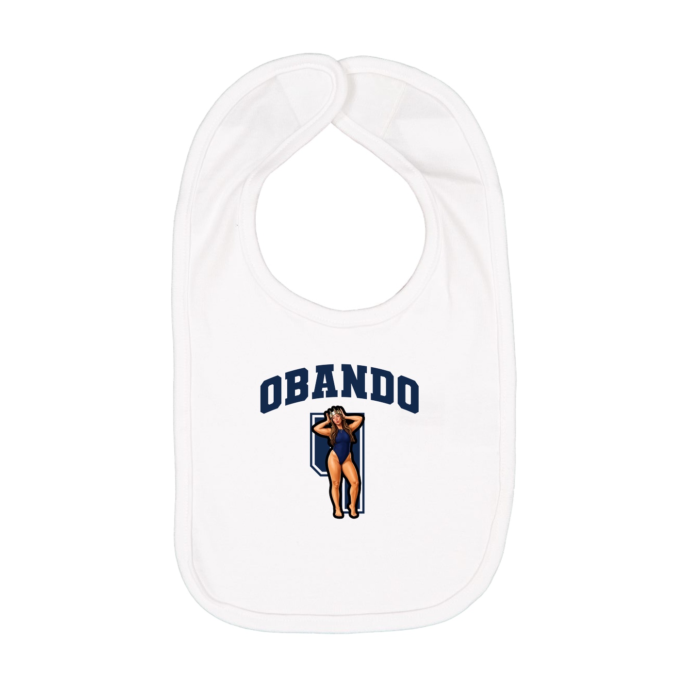 Infant Bib — Number in White