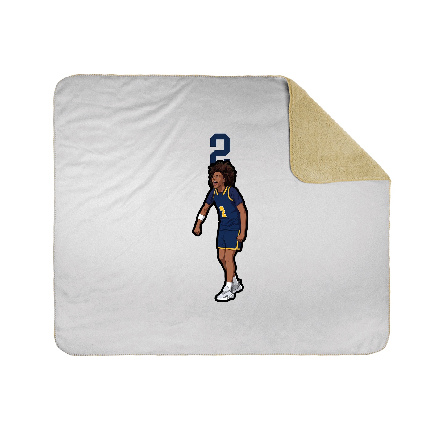 Throw Blanket — Number Top in White