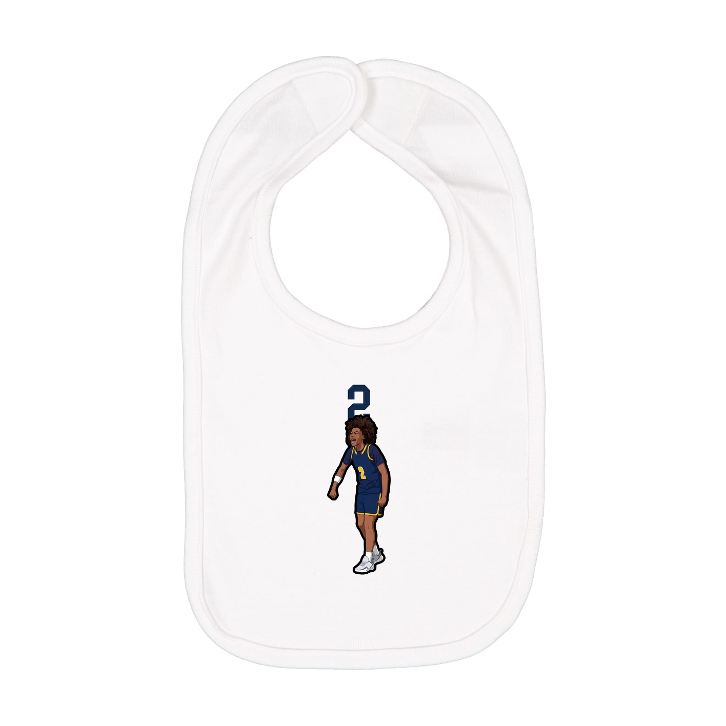 Infant Bib — Number Top in White